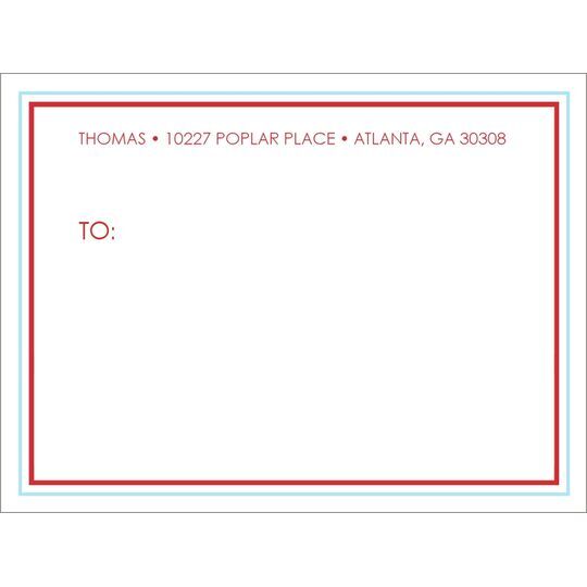Blue Framed Border Shipping Labels